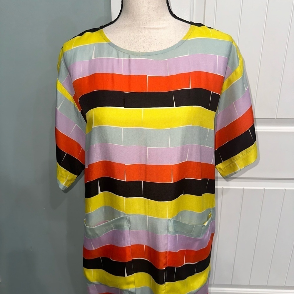 Anthropologie Dusen Dusen Multicolored Striped Tunic dress size XS - Picture 7 of 13